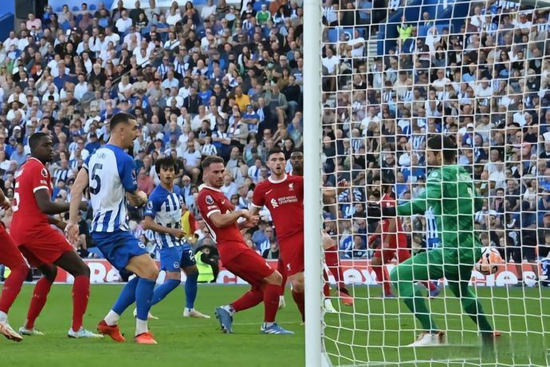 布莱顿主场憾负利物浦，未能守住领先