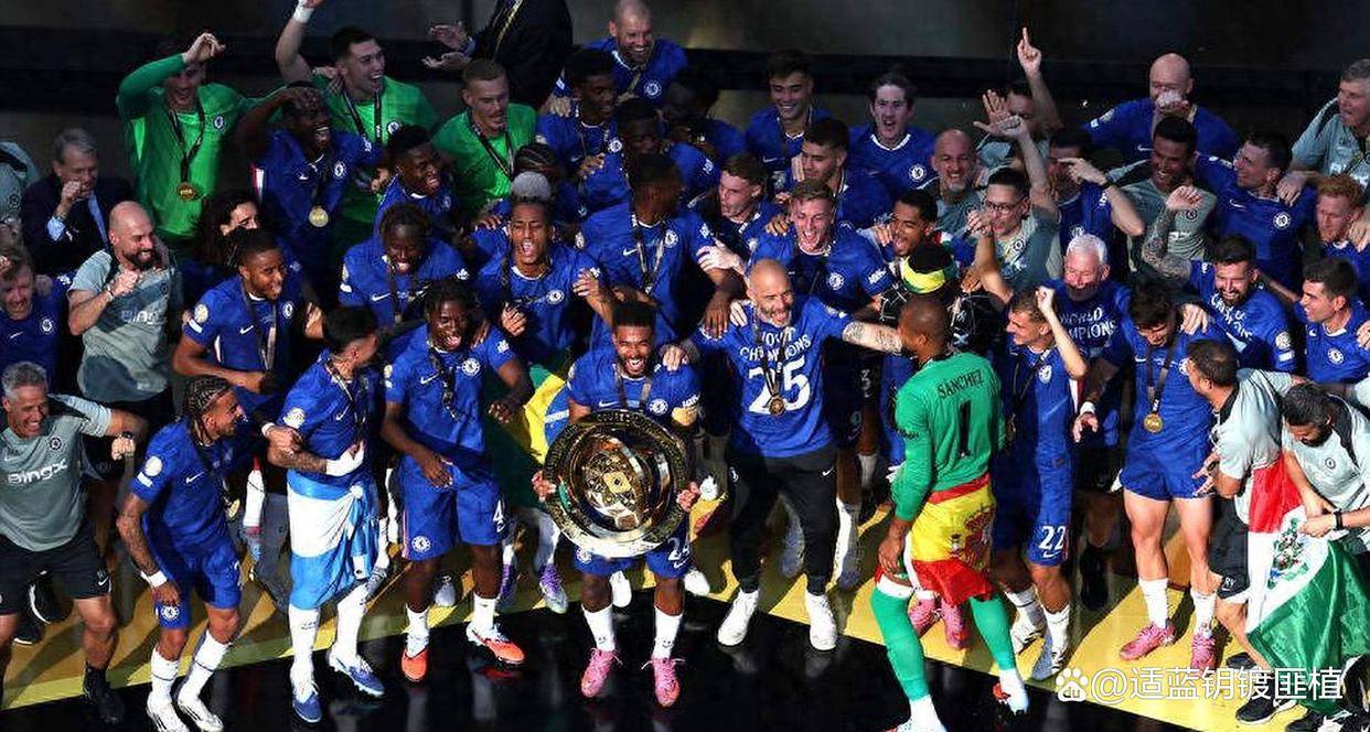切尔西全球球迷欢呼高兴欢庆